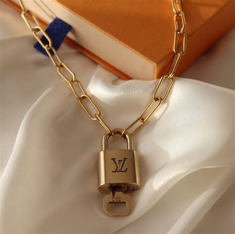 louis vuitton pendant lock|Louis Vuitton padlock necklace.